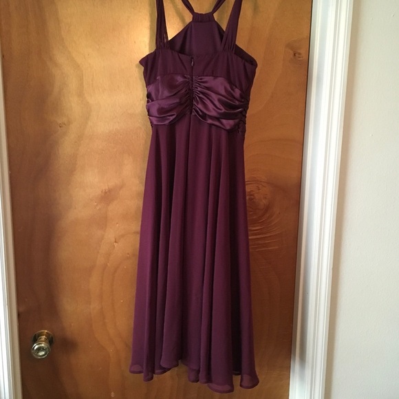 NWT Plum Semiformal Chiffon Midi Length - Picture 4 of 6